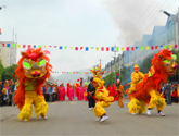 德州乐陵市舞狮队锣鼓队主办开业庆典